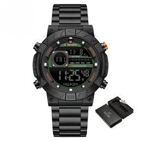 Relógio Masculino NAVIFORCE NF9241S Digital Militar à Prova d’Água Luxury Fashion