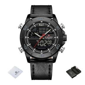 Relógio Masculino NAVIFORCE NF9253L Esportivo Fashion Couro