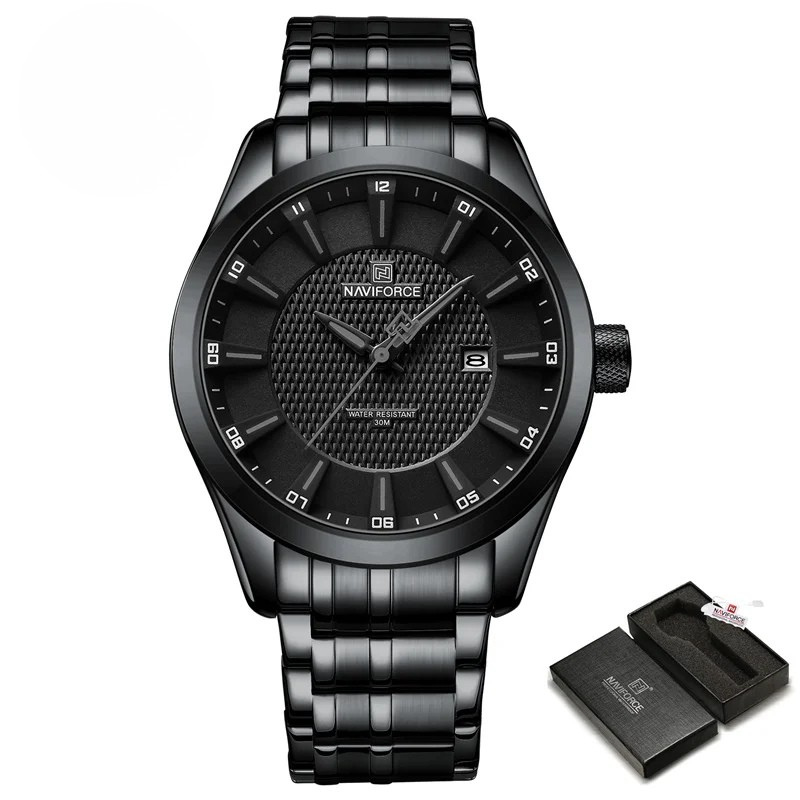 Relógio Masculino NAVIFORCE NF8032 Business Casual Quartz 30M Aço Inoxidável
