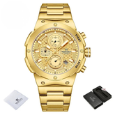 Relógio Masculino Luxo 2025 Cronógrafo à Prova d’Água 30M Pulseira de Aço Inoxidável Militar e Esportivo - NAVIFORCE NF8072