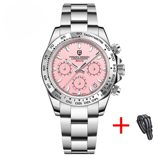 Relógio Masculino PAGANI DESIGN PD-1727 Luxo Cronógrafo Quartzo Safira 100m à Prova d’Água