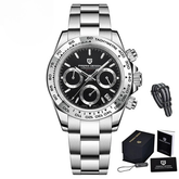 Relógio Masculino PAGANI DESIGN PD-1727 Luxo Cronógrafo Quartzo Safira 100m à Prova d’Água