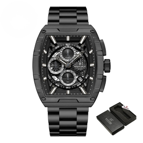 Relógio Masculino NAVIFORCE NF8066 Cronógrafo à Prova d’Água Pulseira de Aço Luxo Fashion Casual e Esportivo