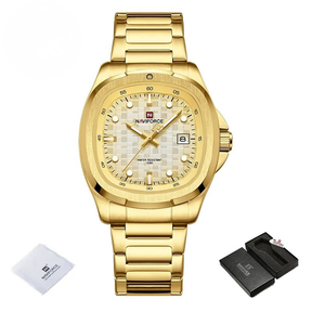 Relógio Masculino NAVIFORCE NF9240 Esportivo e Casual Luminosa à Prova d'Água Aço Inoxidável