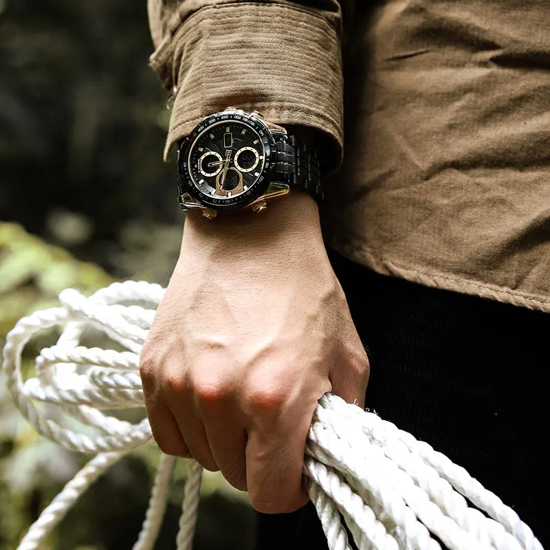 Relógio Masculino NAVIFORCE NF9197 Analógico-Digital Cronógrafo à Prova d’Água Luxo Business