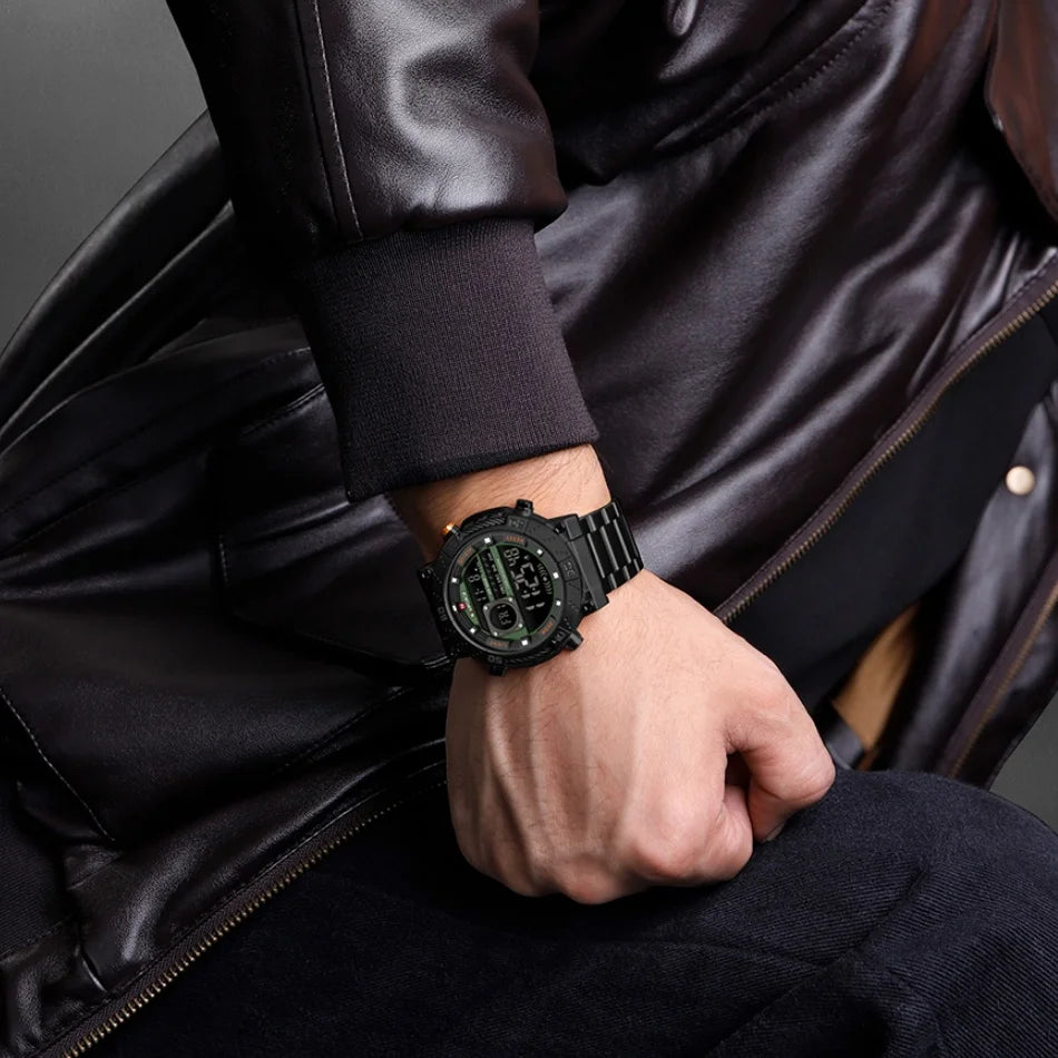 Relógio Masculino NAVIFORCE NF9241S Digital Militar à Prova d’Água Luxury Fashion