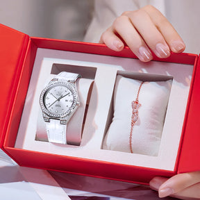 Relógio Feminino OLEVS Luxo Quartzo Couro – Casual, Luminoso e à Prova d’Água