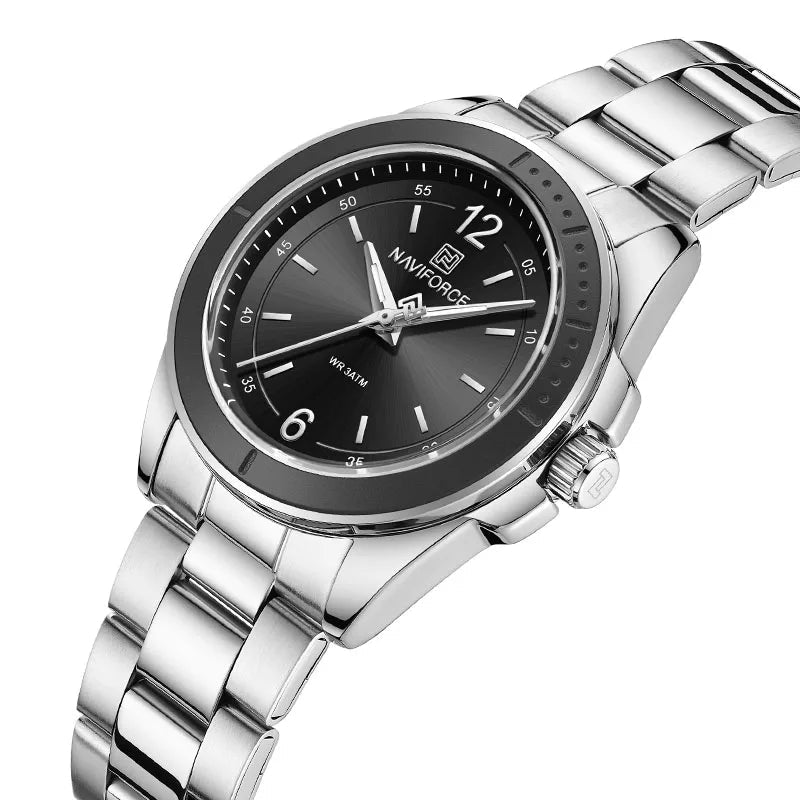 Relógio Feminino NAVIFORCE NF5062 Quartzo Aço Inox 3ATM Casual Luxo