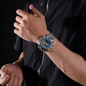 Relógio Masculino NAVIFORCE NF9237 Militar à Prova d’Água Analógico-Digital Dual Display Esportivo com Cronógrafo