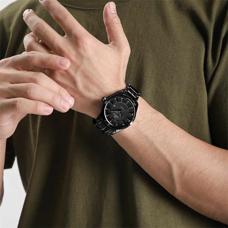 Relógio Masculino NAVIFORCE NF8032 Business Casual Quartz 30M Aço Inoxidável